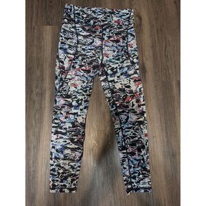 Lululemon Tight Women's 10 Break‎ Free Culture Clash Starlight Gym Yoga lw5as8st